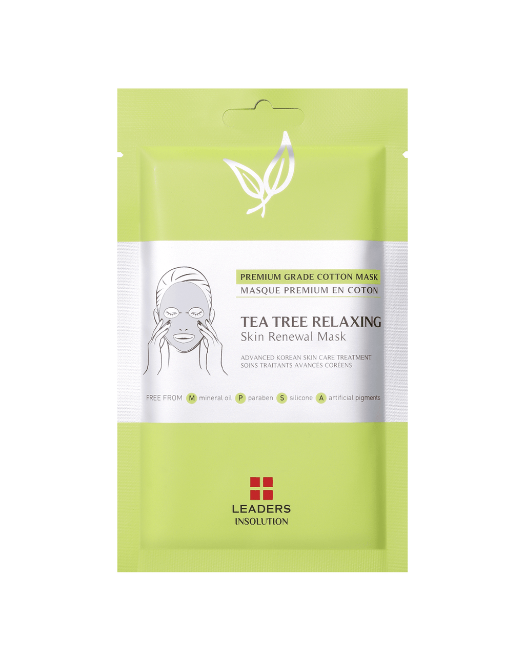 Leaders Cosmetics Insolution Tea Tree Relaxing Skin Renewal Mask RX 30Sheets