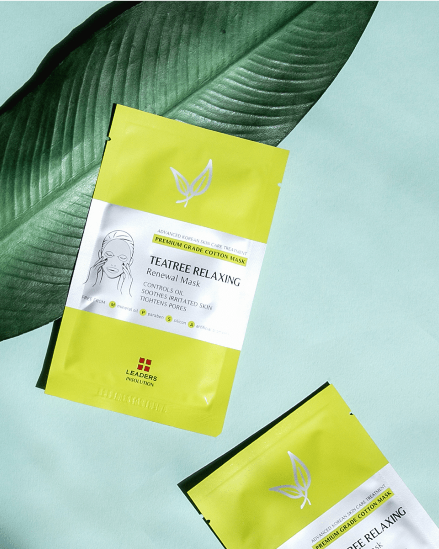 Leaders Cosmetics Insolution Tea Tree Relaxing Skin Renewal Mask RX 30Sheets