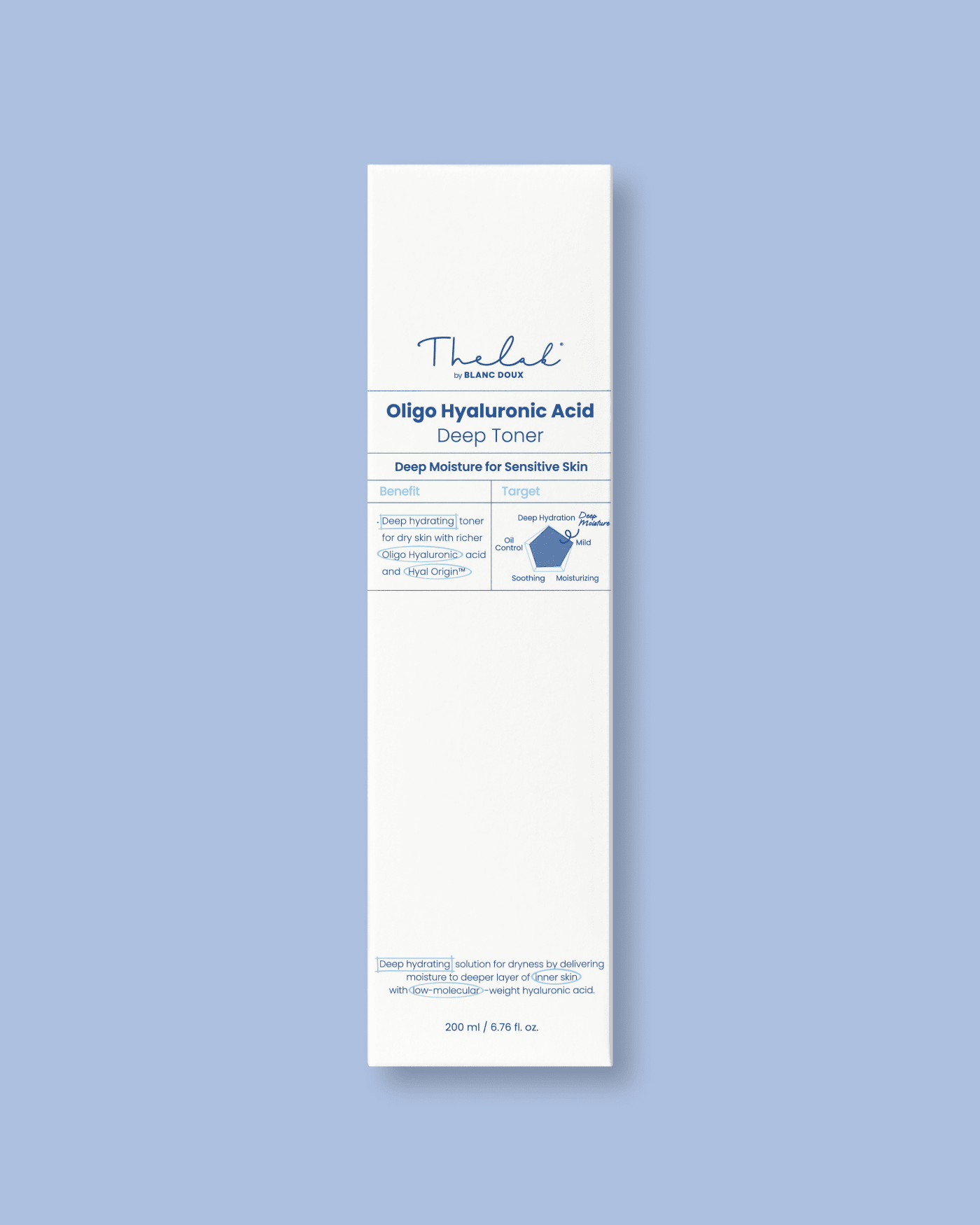 The Lab By Blanc Doux Oligo Hyaluronic Acid Deep Toner 200ml x 2ea