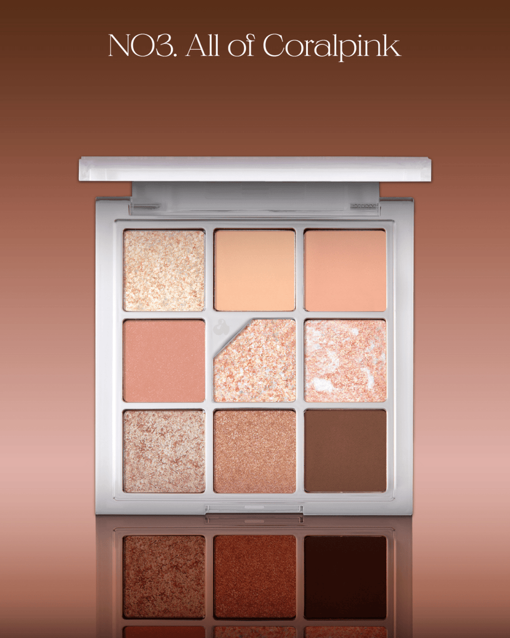 Glitterpedia Eye Palette - No3. All of Coral Pink 6ml
