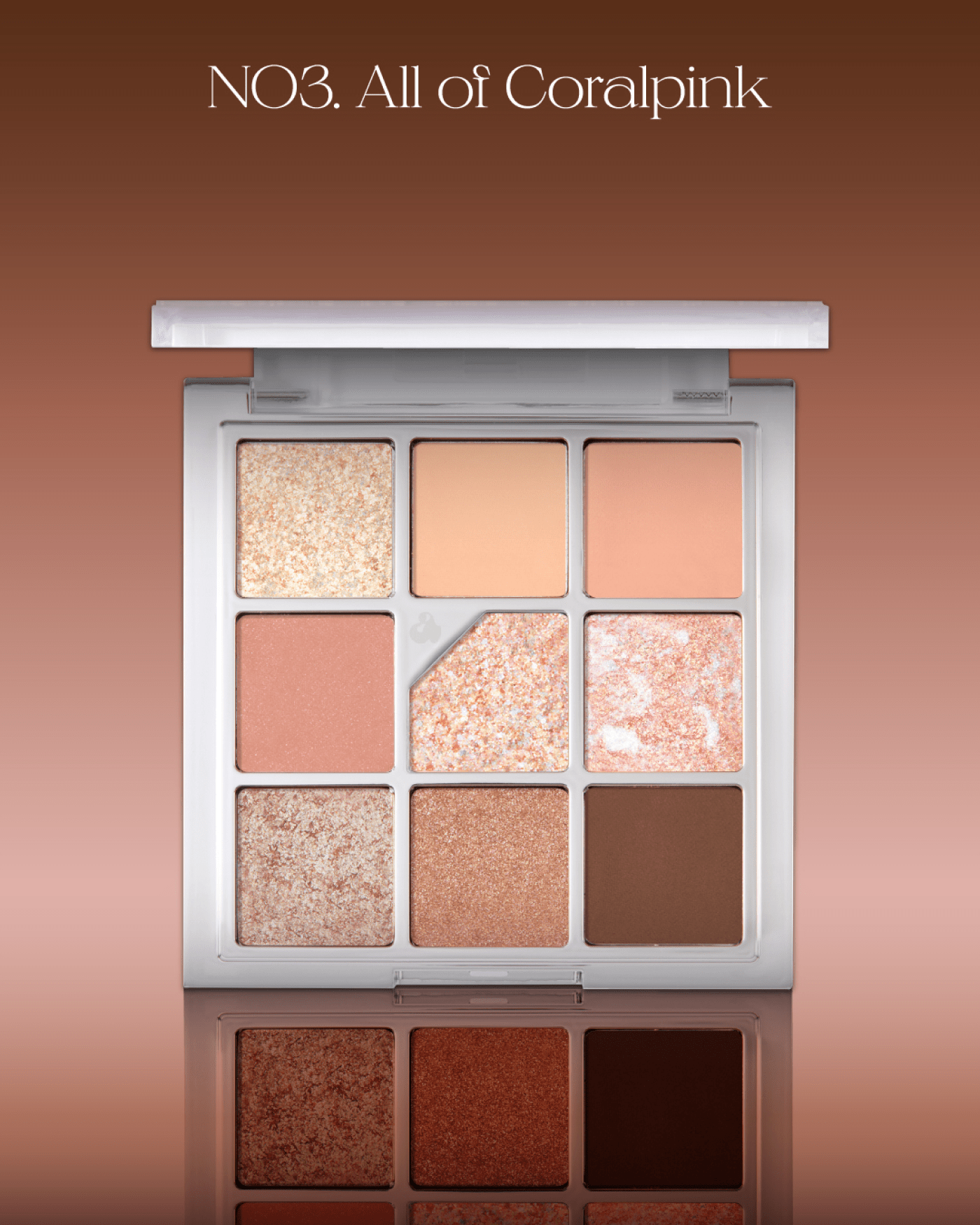 Glitterpedia Eye Palette - No3. All of Coral Pink 6ml