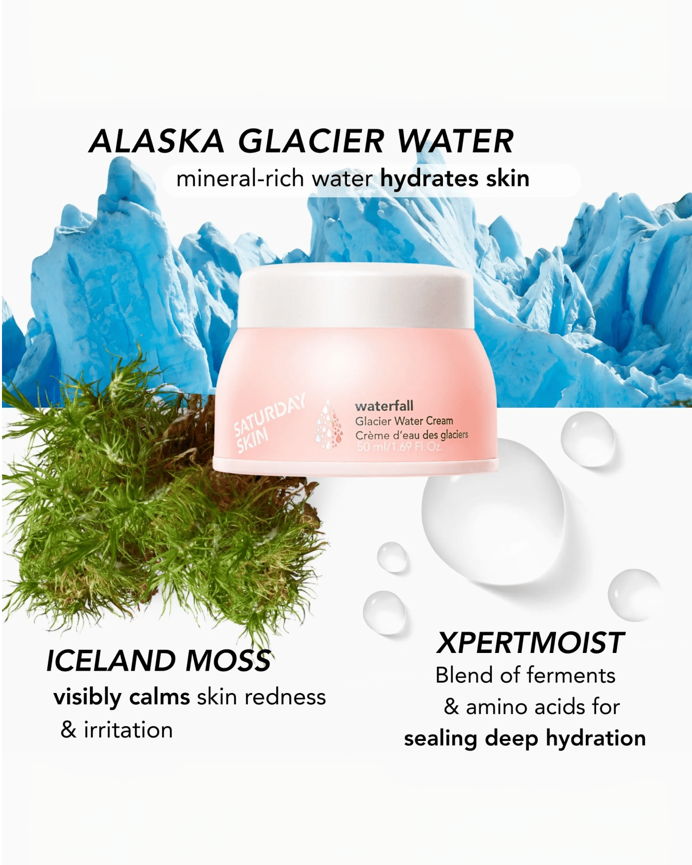 Saturday Skin Waterfall Glacier Water Cream 50ml