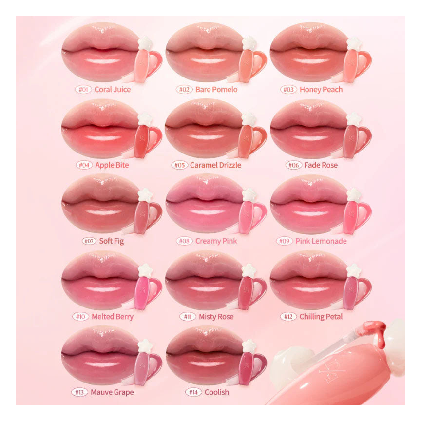 Dasique Pure Water Lip Gloss 06 Fade Rose 2.2g x 2ea