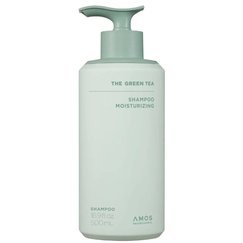 AMOS Professional 02 The Green Tea Moisturizing Shampoo 500g + Fino Premium Touch Hair Mask 230g Set (1 Unit)