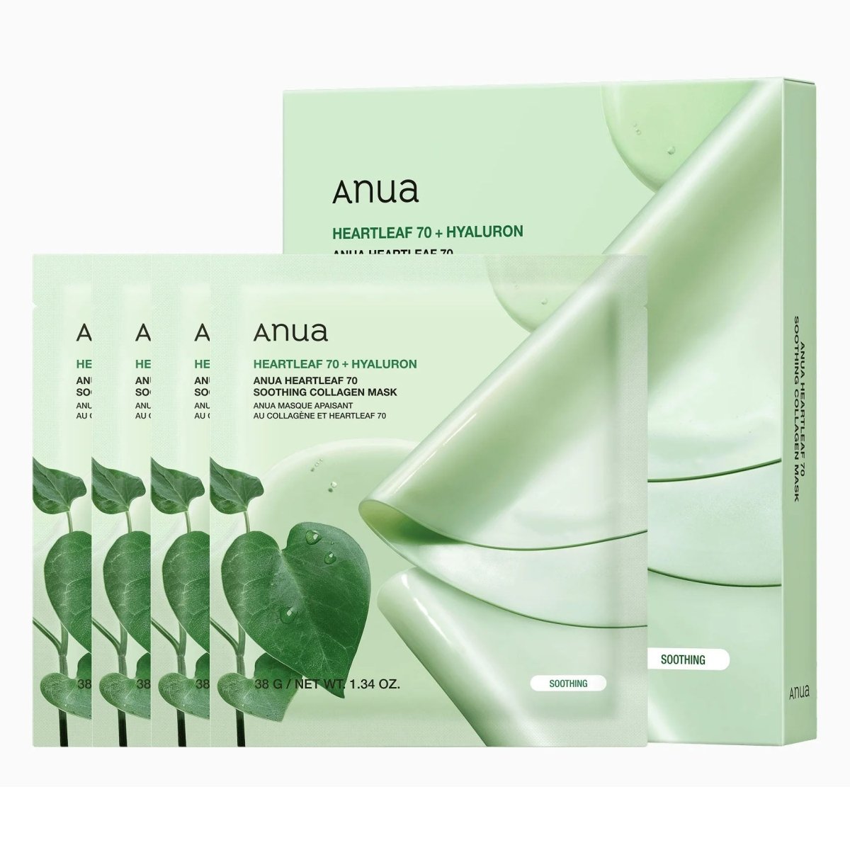 Anua Heartleaf 70 Soothing Collagen Mask 38Sheets