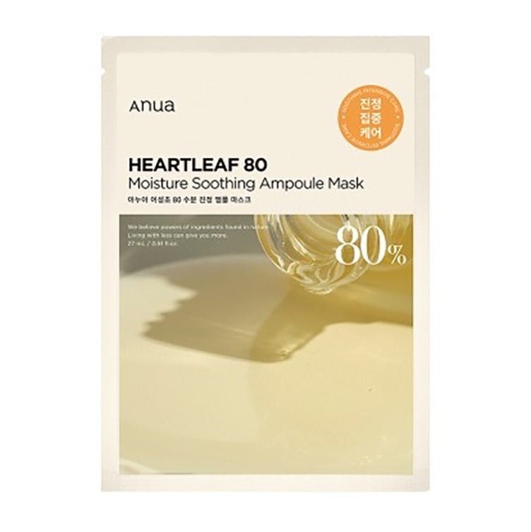 Anua Heartleaf 80 Moisture Soothing Ampoule Mask (27Sheets)