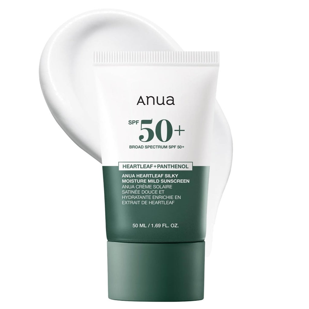 Anua Heartleaf Silky Moisture Mild Sunscreen 50ml (SPF50+), 1pc