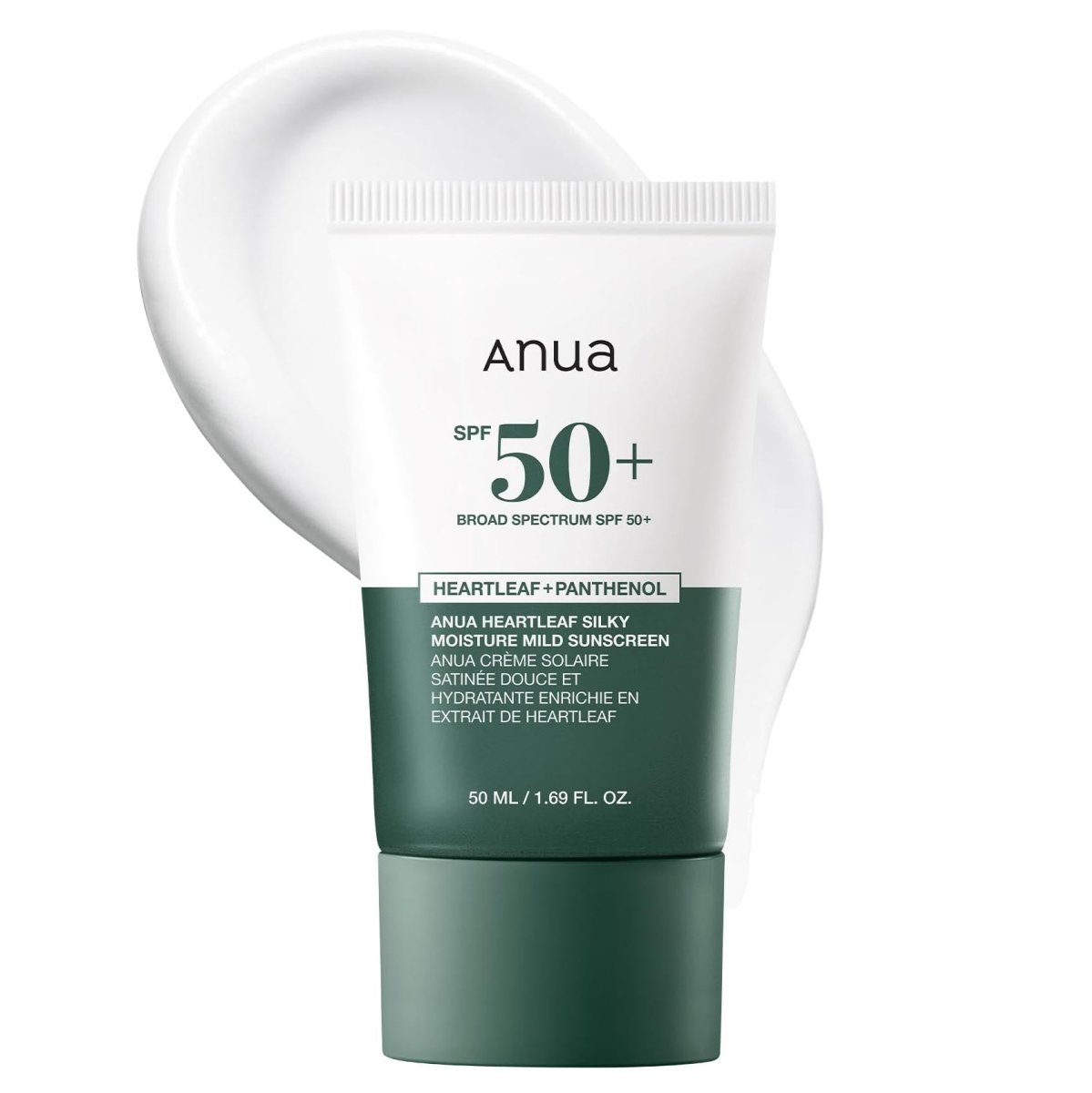 Anua Heartleaf Silky Moisture Mild Sunscreen 50ml (SPF50+), 1pc