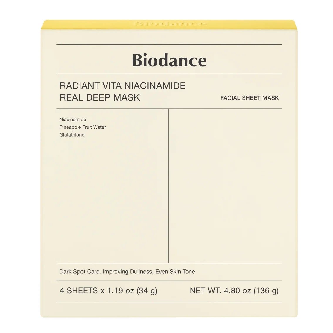 Biodance Real Deep Mask 34Sheets (Collagen, Sea Kelp, Cera-Nol, Vita)