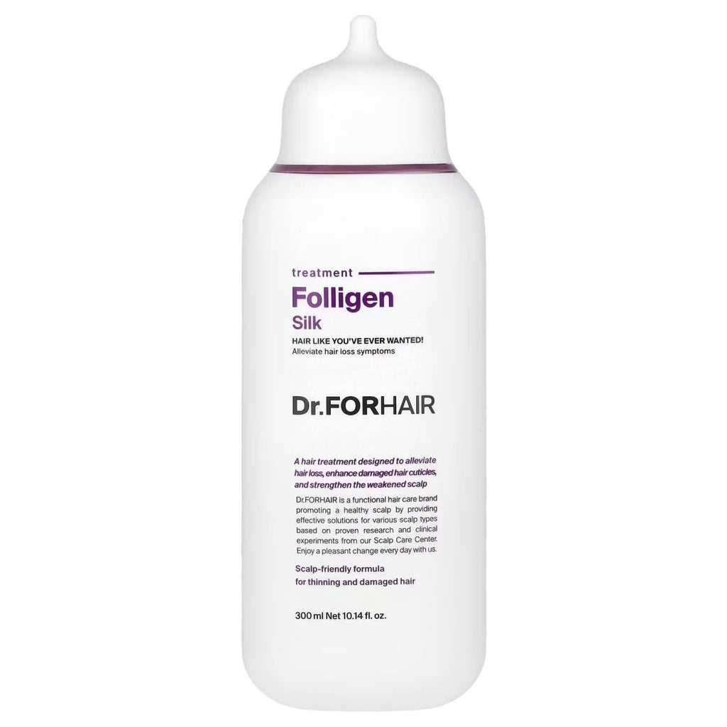 Dr.FORHAIR Folligen Silk Treatment for Fine and Damaged Hair, Floral Scent, 300ml, 2pcs
