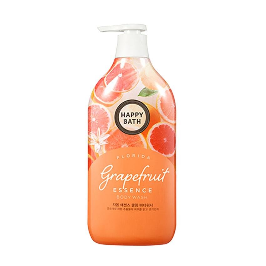 Happy Bath Florida Grapefruit Essence Body Wash - pH Balanced Refreshing Scent for Back Acne Care 900ml