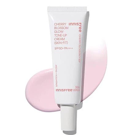 Innisfree Jeju Cherry Blossom Glow Jelly Cream 50ml + Glow Tone-up Cream 50ml Duo Set