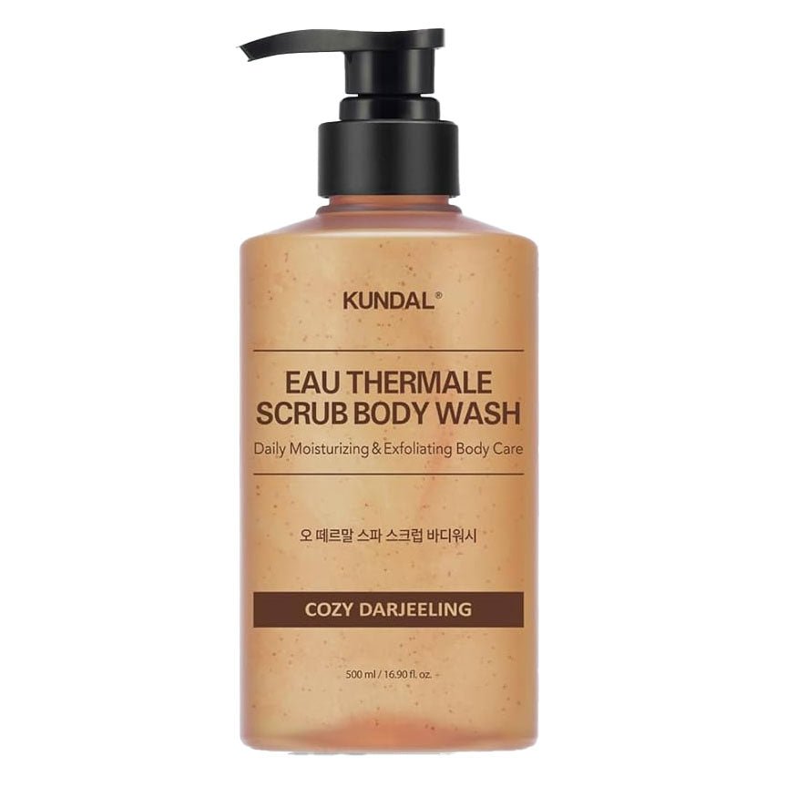 KUNDAL Eau Thermale Scrub Body Wash [Violet Muguet] AHA & PHA Moisturizing and Exfoliating, 500ml (17.6 oz) - 2 Pack