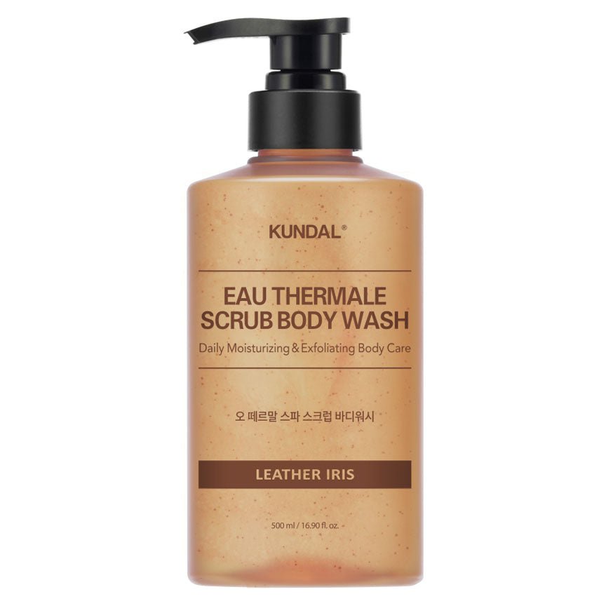 KUNDAL Eau Thermale Scrub Body Wash [Violet Muguet] AHA & PHA Moisturizing and Exfoliating, 500ml (17.6 oz) - 2 Pack