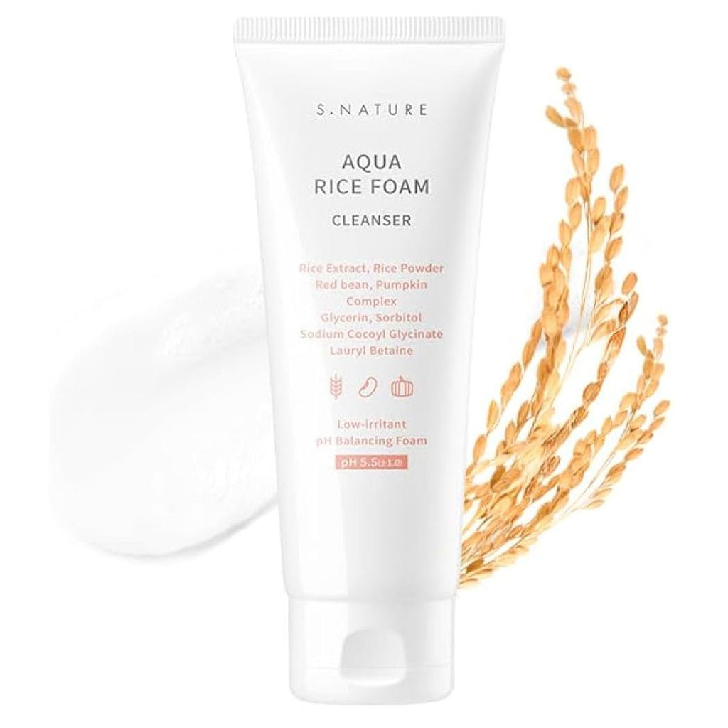 S.Nature Aqua Rice Low pH Cleansing Foam 80ml, 1pc