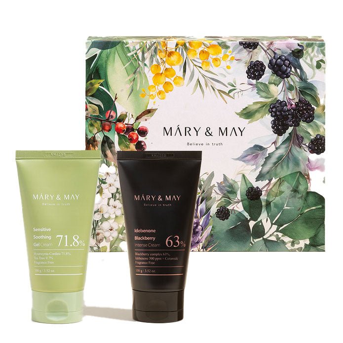 Mary & May Soothing Gel Cream 100g + Idebenone Blackberry Cream 100g Duo Set (200ml, 1pc)