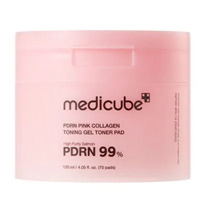 Medicube PDRN Pink Collagen Toning Gel Toner Pad (70 Pads) 100ml