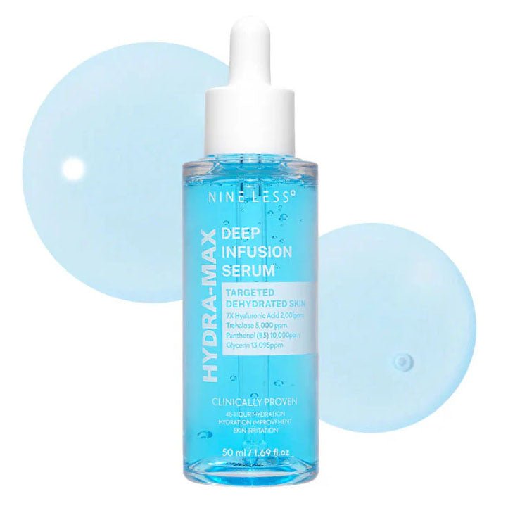 NINELESS Hydra-Max Deep Infusion Serum - 48-Hour Hydrating Face Serum with Hyaluronic Acid & Panthenol (Pack of 5) 50ml