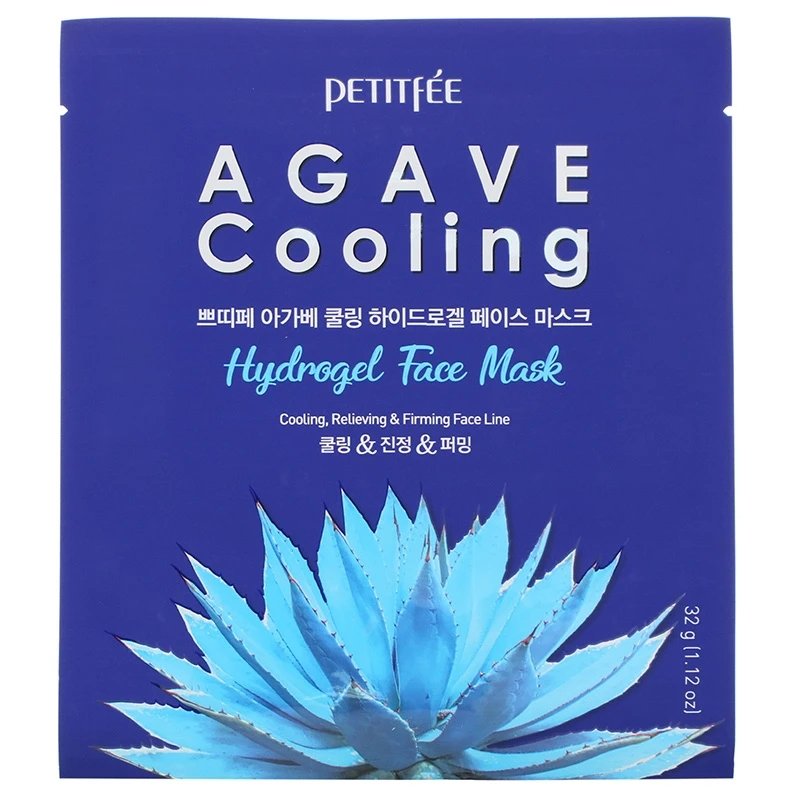 Petitfee Agave Cooling Hydrogel Face Mask 32g (5pcs)