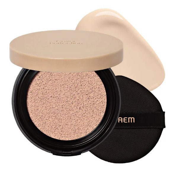 The Saem Cover Perfection Concealer Cushion Renewal Set (Main + Refill) 12g x 2 (5 Colors)