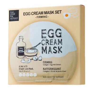 Too Cool For School Egg Cream Mask 103g 10 Sheets (4 Types)