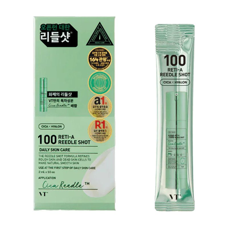 VT Cosmetics Reti-A Reedle Shot 100 Stick Pouch 2ml (10ea x 2 Units, Total 20 Sticks)