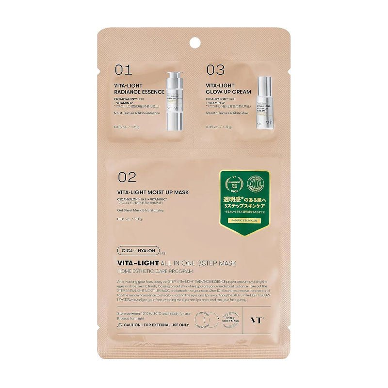 VT Cosmetics Vita-Light All In One 3-Step Mask (1 Sheet) 28ml