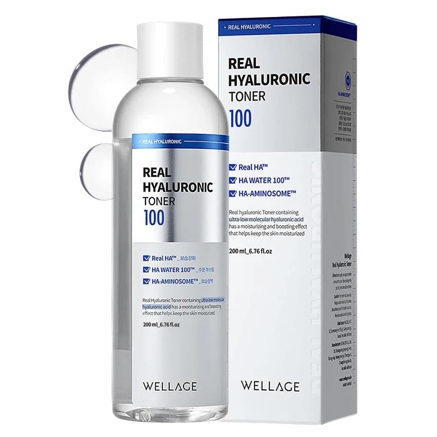 Wellage Real Hyaluronic 100 Toner 200ml (1pc)