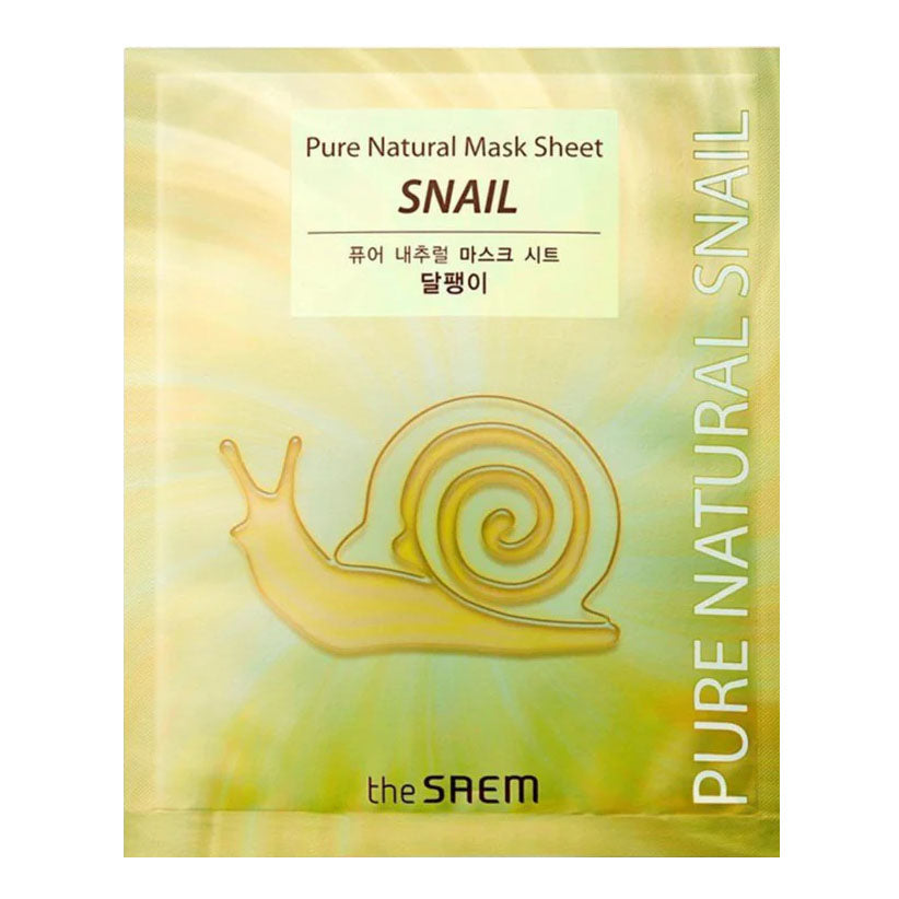 The Saem Pure Natural Mask Sheet (Snail), 20Sheets