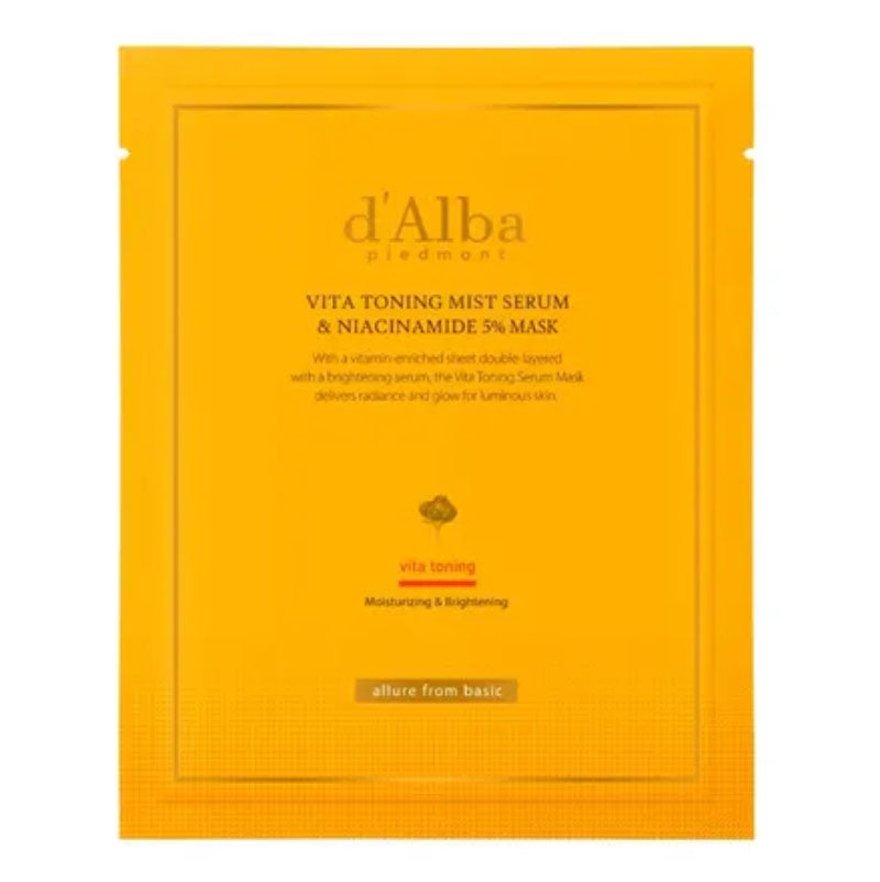 d'Alba Vita Toning Mist Serum & Niacinamide 5% Mask 1 Sheet 28ml