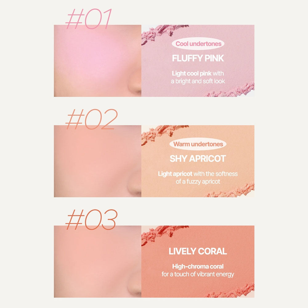 Innisfree Silky Powder Blush 6.6g - No. 1 Fluffy Pink (6ea)