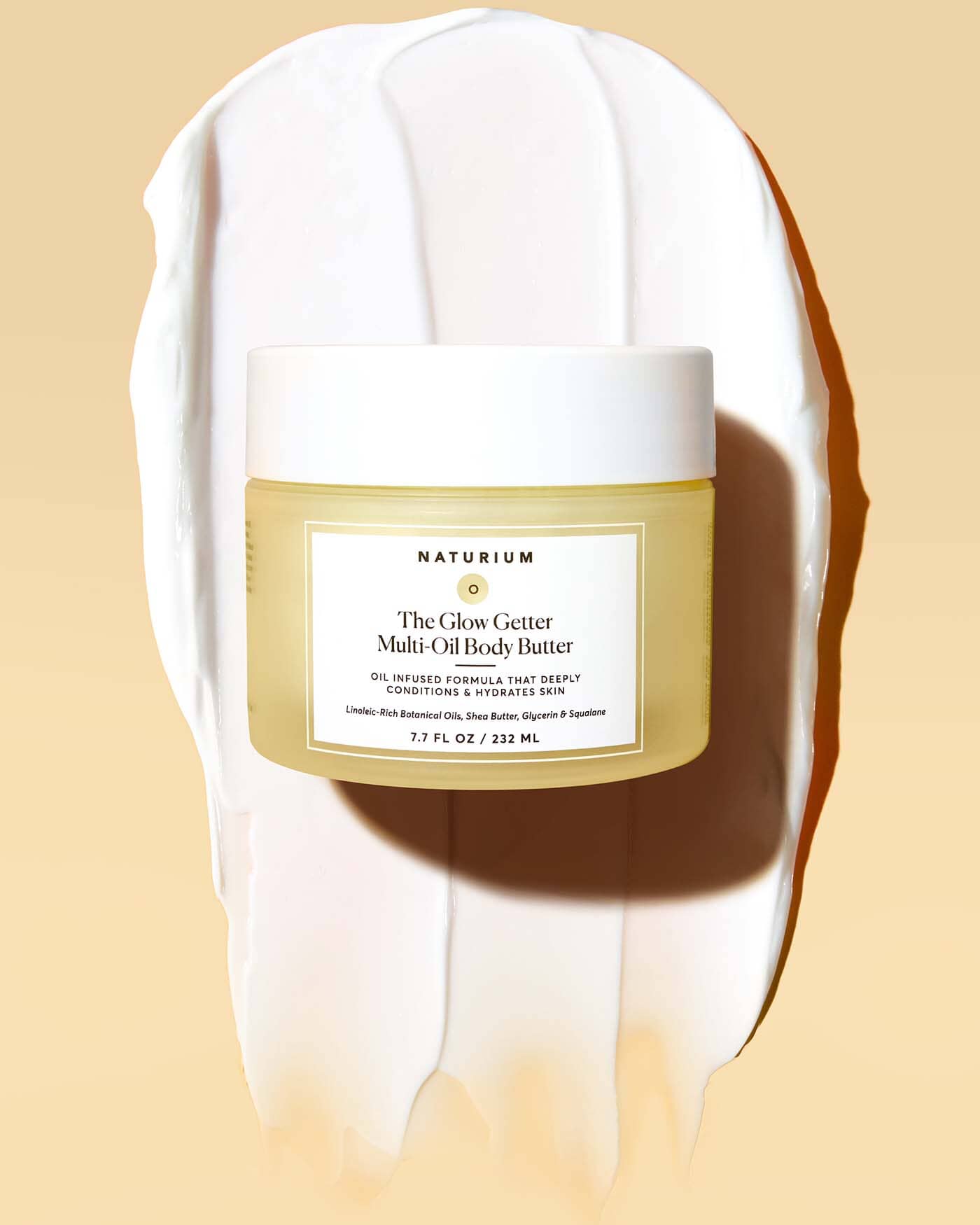 Naturium The Glow Getter Whipped Multi-Oil Body Butter, Firming Cream & Body Moisturizer with Shea Butter, 100oz (227.7ml)