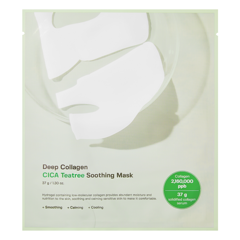 Deep Collagen Cica Teatree Soothing Mask 72g (4 Sheets)
