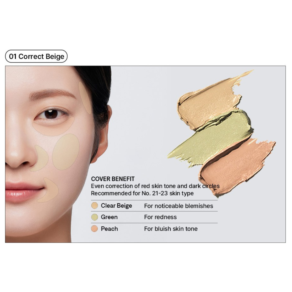 The Saem Cover Perfection Triple Pot Concealer - 5 Colors 14ml